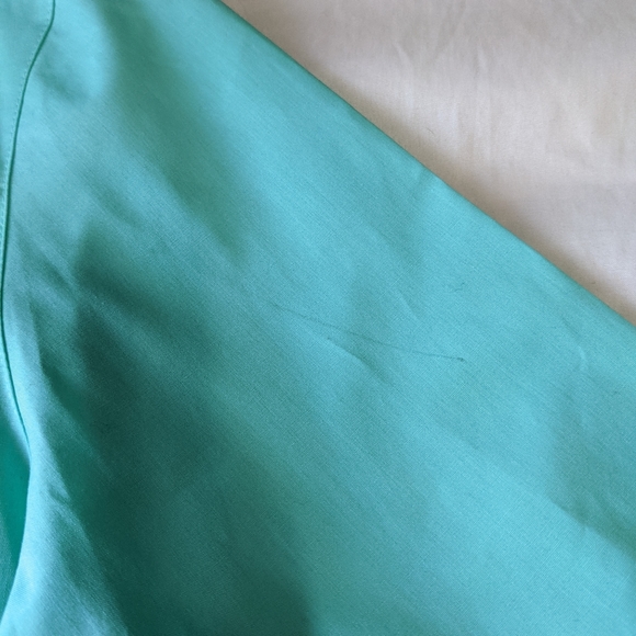 Foxcroft for Appleseed's Button Down Shirt Mint Green 3/4 length Sleeves - Picture 7 of 8